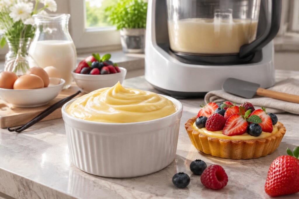 Crème pâtissière allégée thermomix : recette légère pour desserts gourmands
