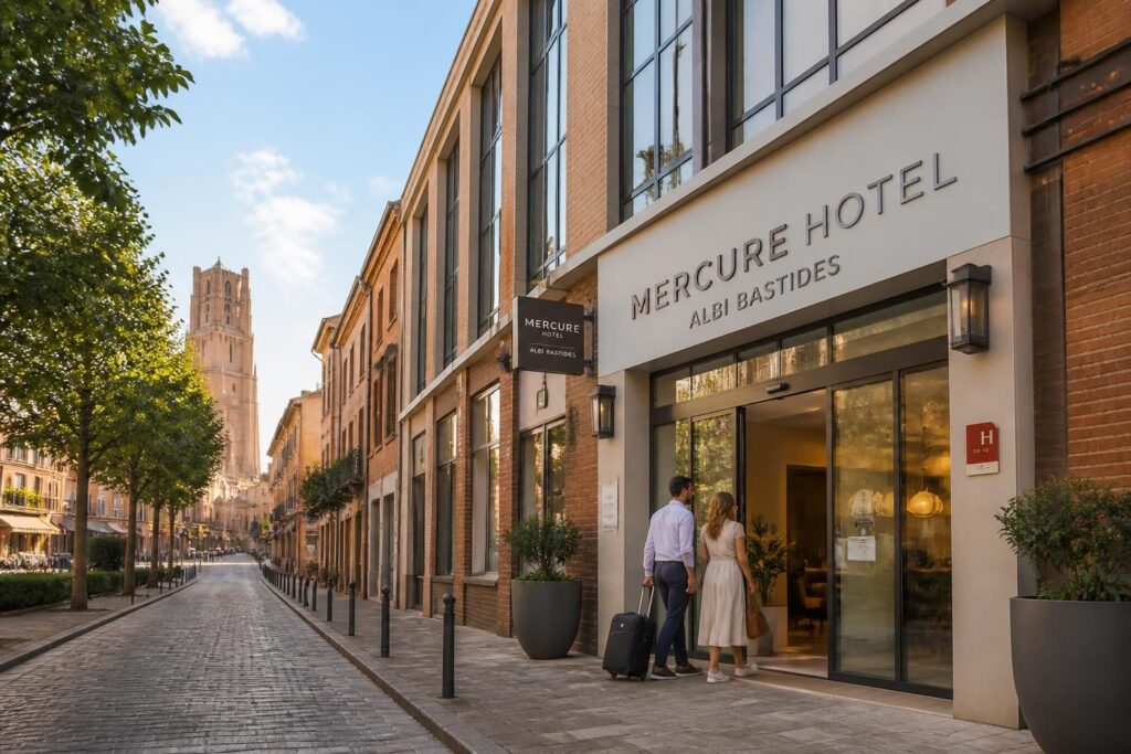 découvrez l'hôtel mercure albi bastides situé au 41 bis rue porta, votre étape idéale à albi alliant confort, charme et proximité des sites historiques.
