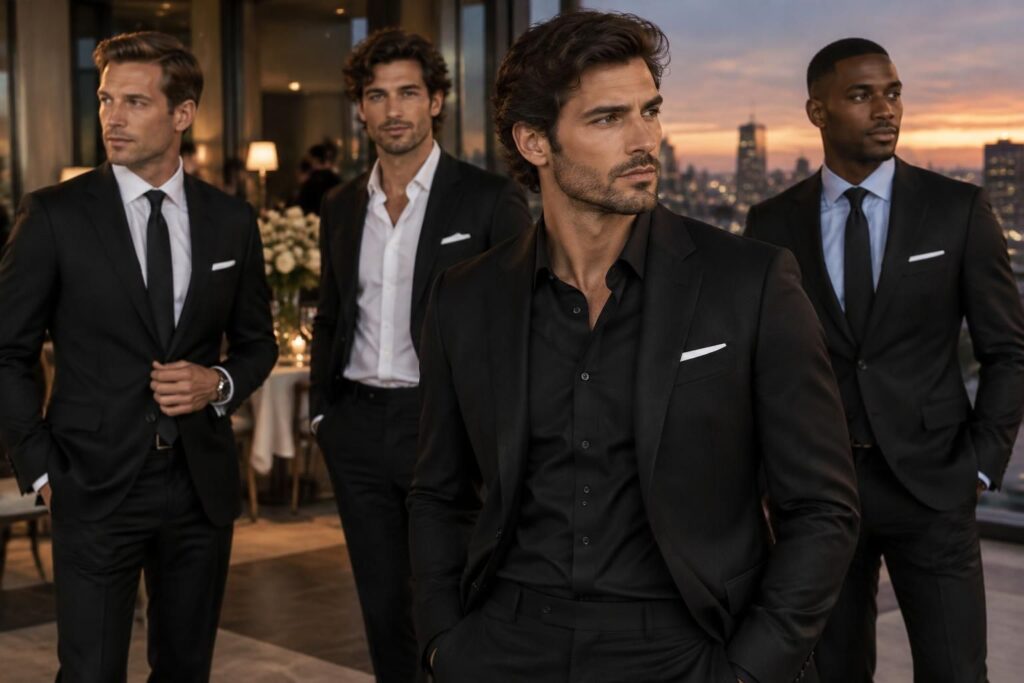 Costume homme noir : accords chemise et tenues pour toutes les occasions