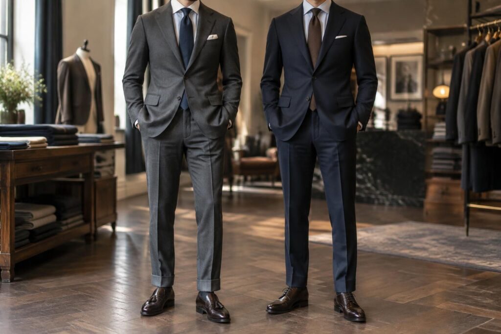 revers ou ourlet simple pour votre pantalon de costume ? découvrez les critères pour choisir la finition adaptée à votre silhouette, votre style et l’occasion.